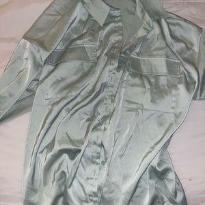Shein oversized silk shirt
